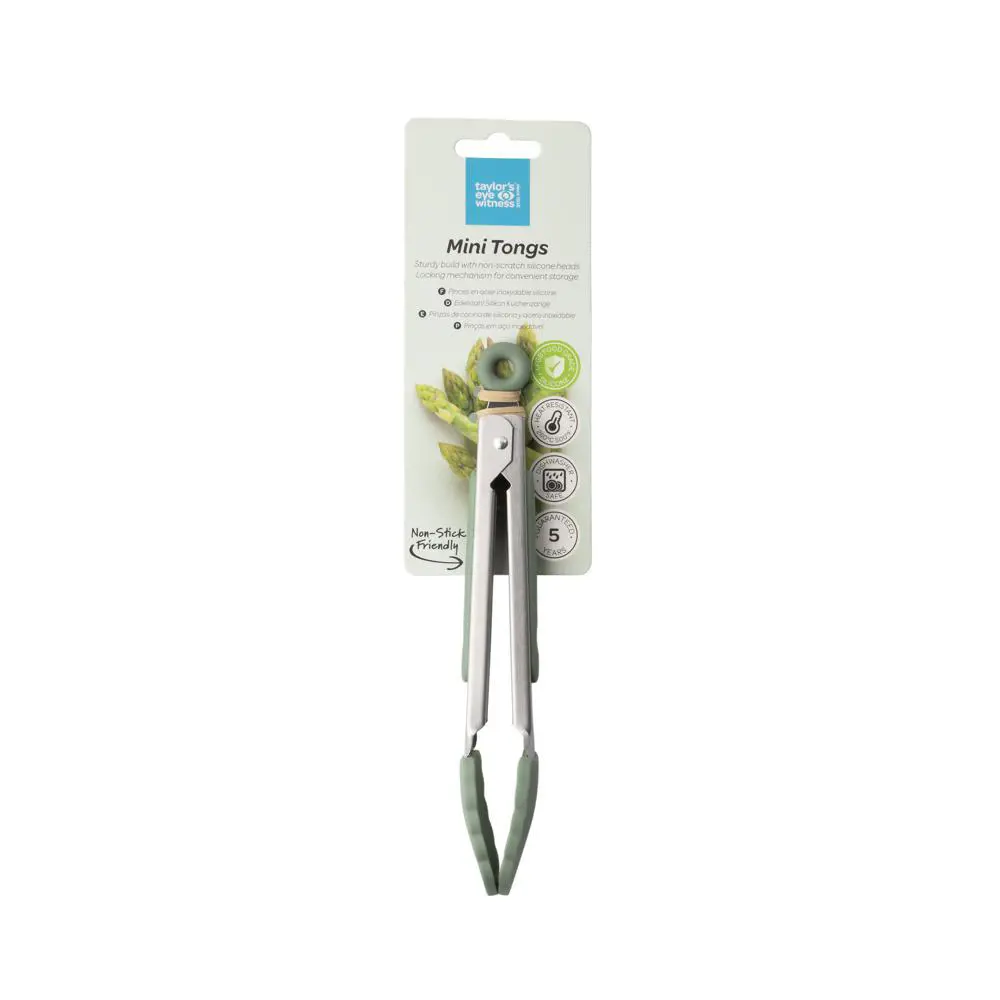 Taylor Eye Witness Sage Mini Stainless Steel Tongs 17cm